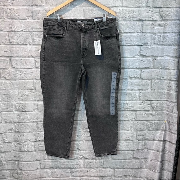 NWT Old Navy Women's 16R O.G straight high waist secret slim pockets Gray Jeans - Picture 5 of 16